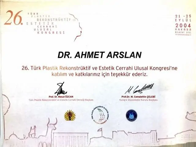 Dr Ahmet Arslan Serifikalar